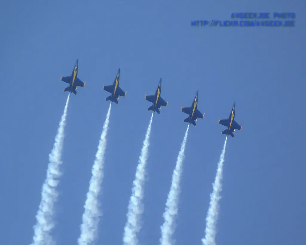 Blue Angels Five Abrest...