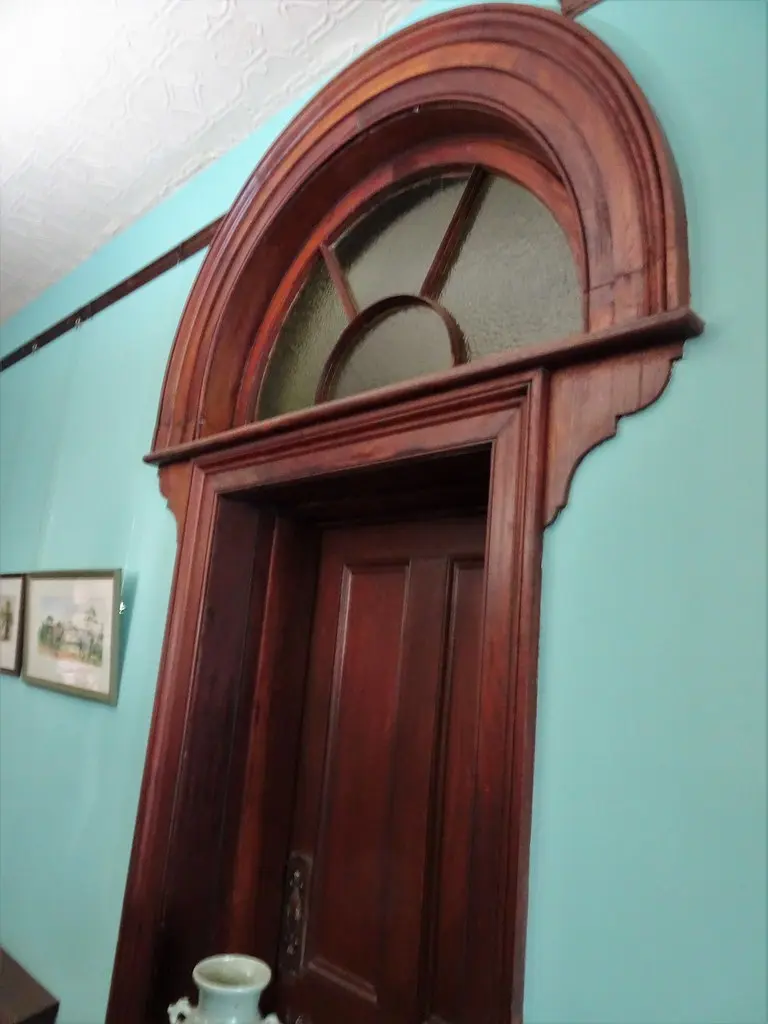 Beaumont. Australian red cedar Georgian style doorway in Beaumont House. It was built in 1851.