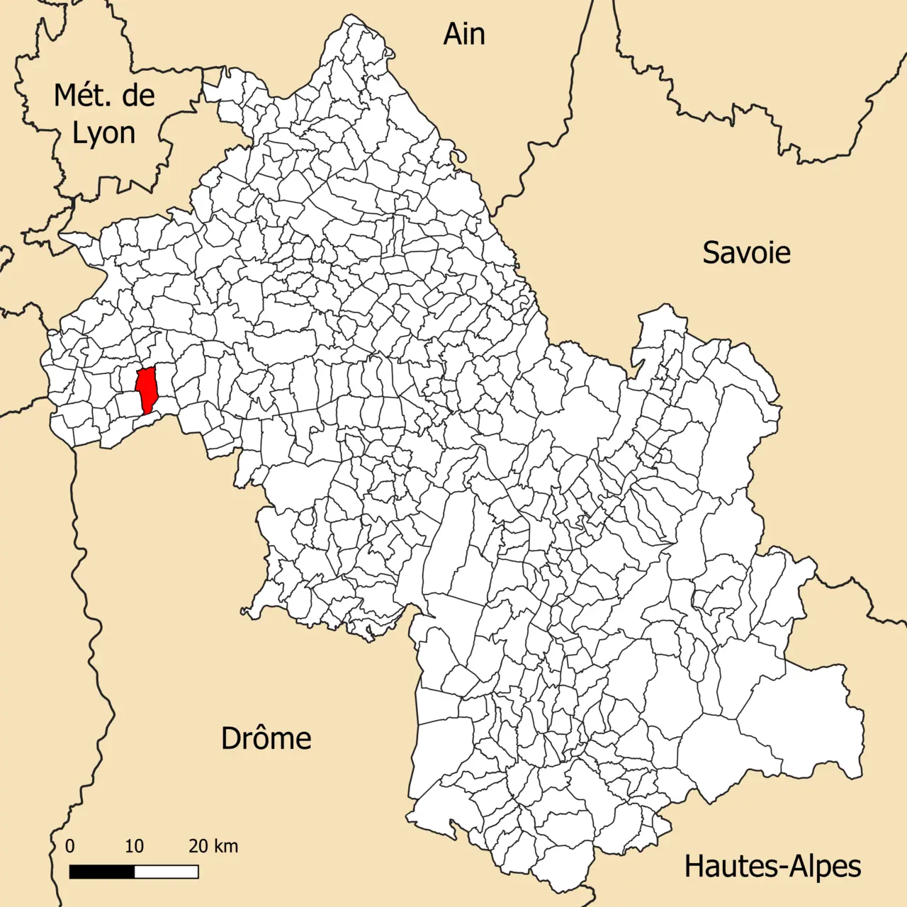 38037-Bellegarde-Poussieu - Localisation