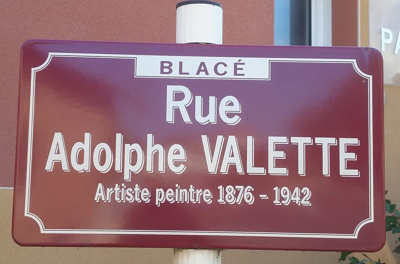 Blacé - Rue Adolphe Valette (plaque)