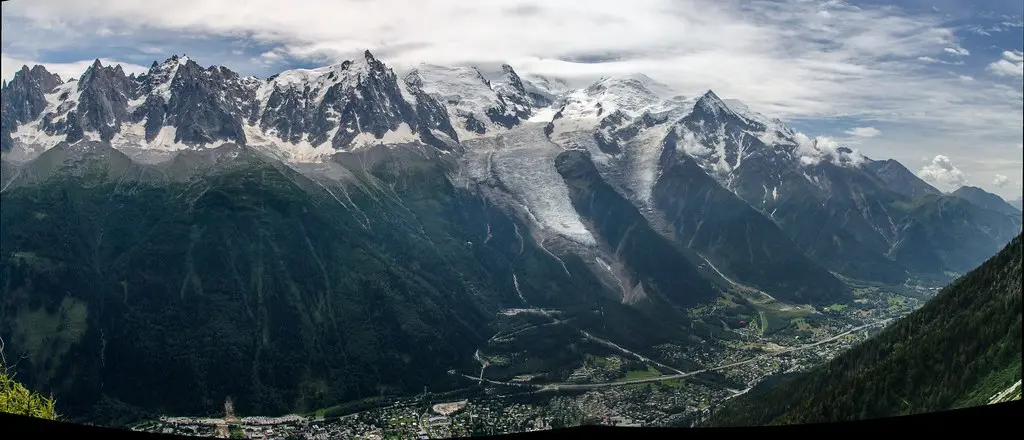 chamonix mont blanc pano