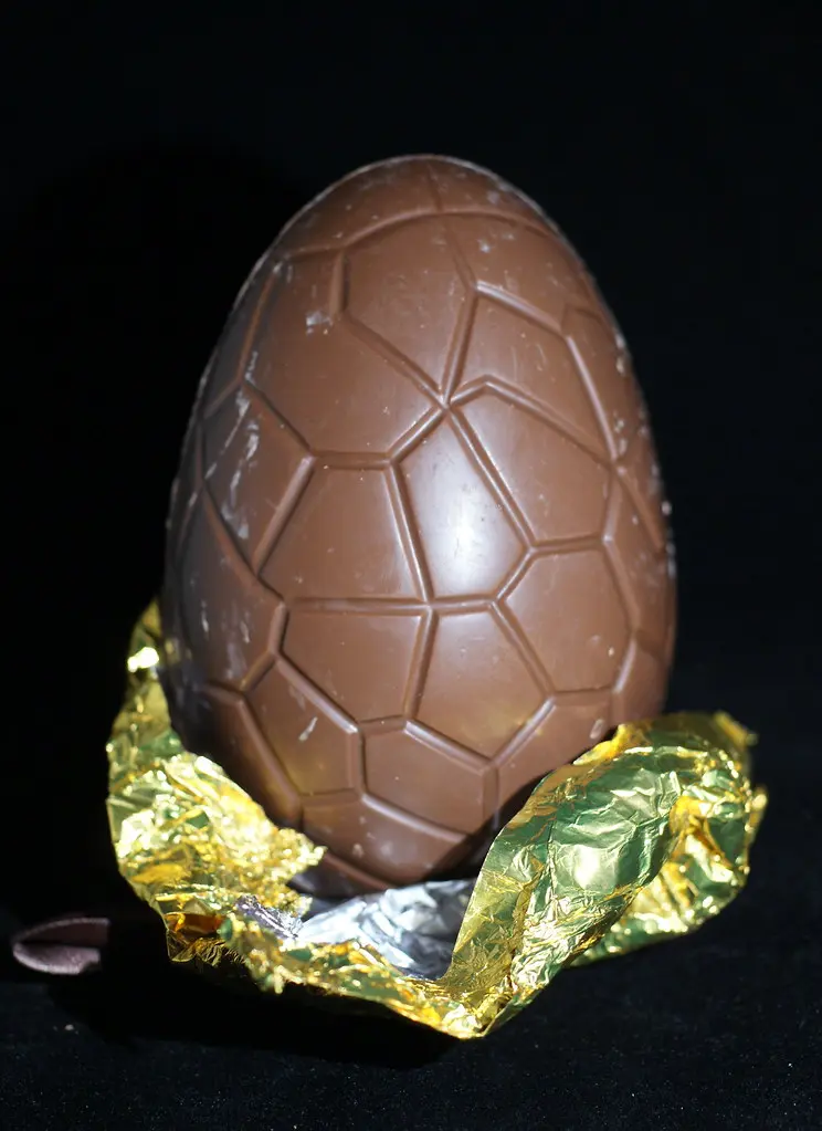 Large Divine Milk Chocolate Easter Egg With Marc De Champange Truffles Disrobed