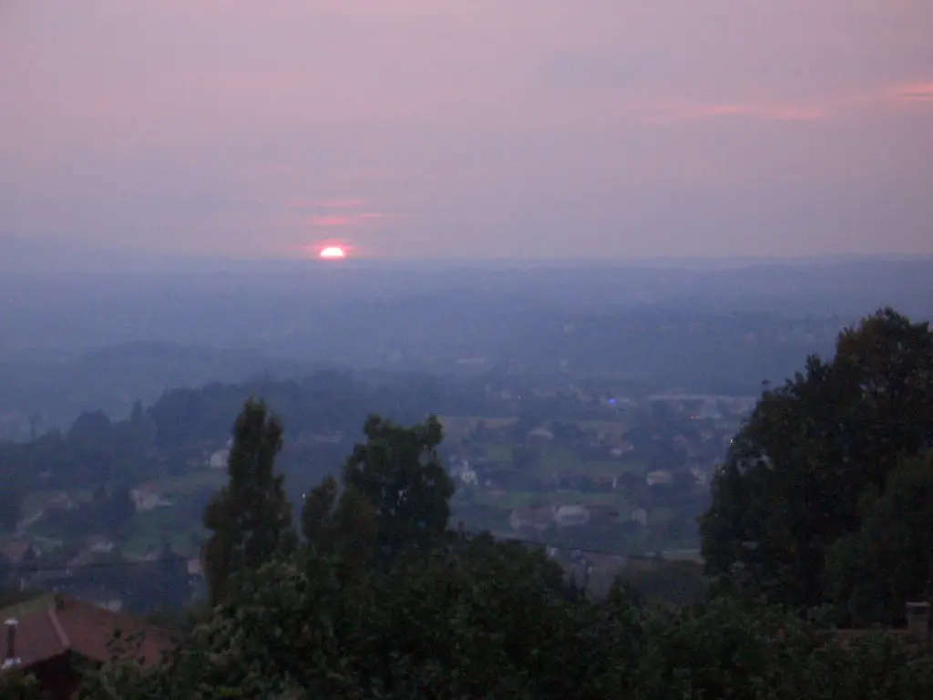 Coucher de soleil sur coublevie
