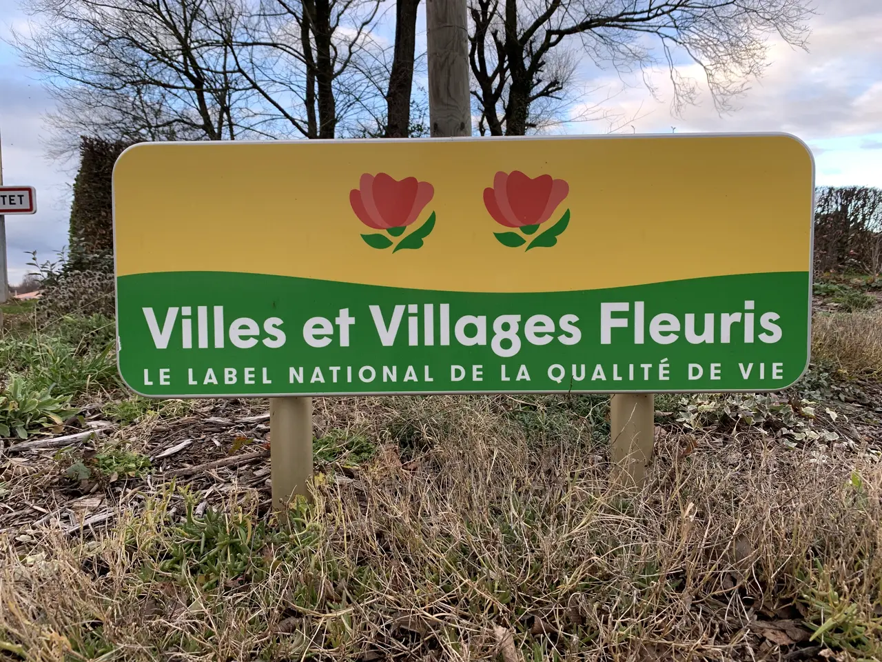 Panneau Villes Villages fleuri Crottet 5
