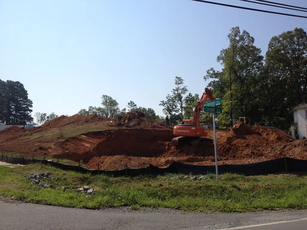 Crozet Library moving dirt!