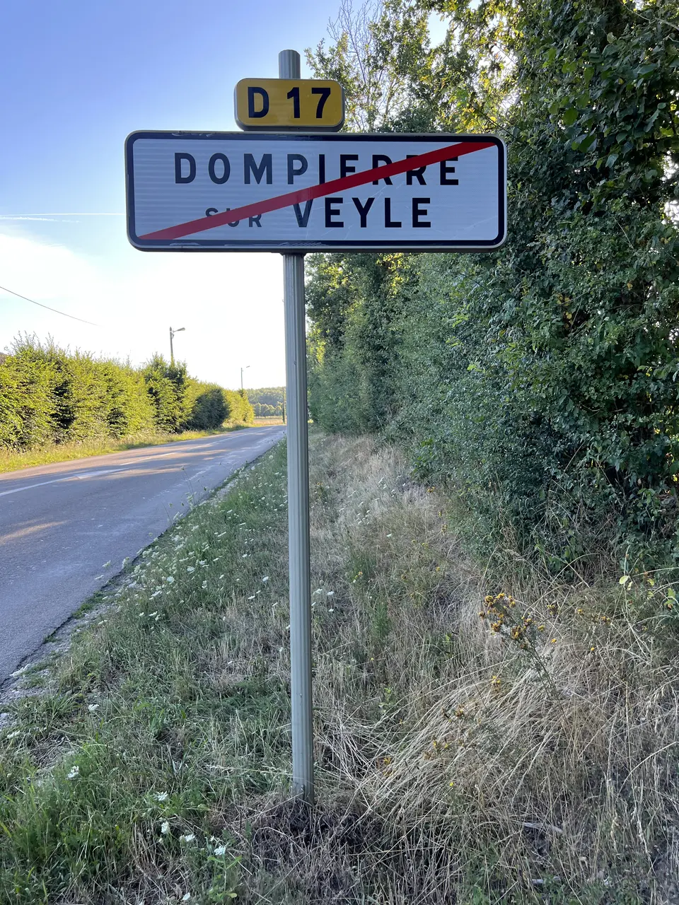 Panneau Sortie Dompierre Veyle Rue Dombes - Dompierre-sur-Veyle (FR01) - 2023-07-14 - 2