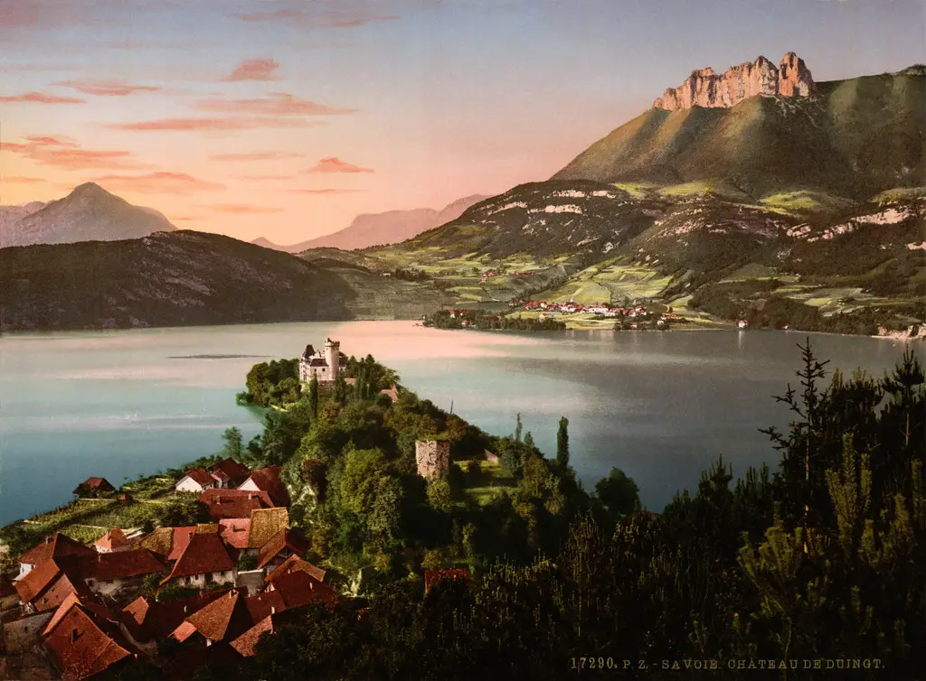 Château de Duingt, Lac d'Annecy, Savoy, France, ca. 1895