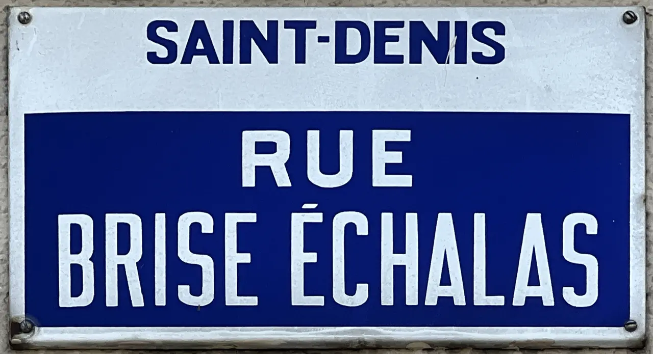 Plaque Rue Brise Échalas - Saint-Denis (FR93) - 2022-07-17 - 1