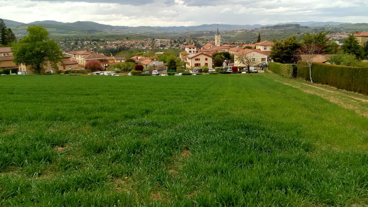 The village of Éveux in the Rhône-Alpes region, France