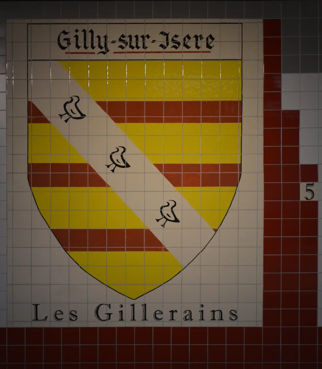 Gilly (Charleroi) - station de métro - blason de Gilly-sur-Isère - 01