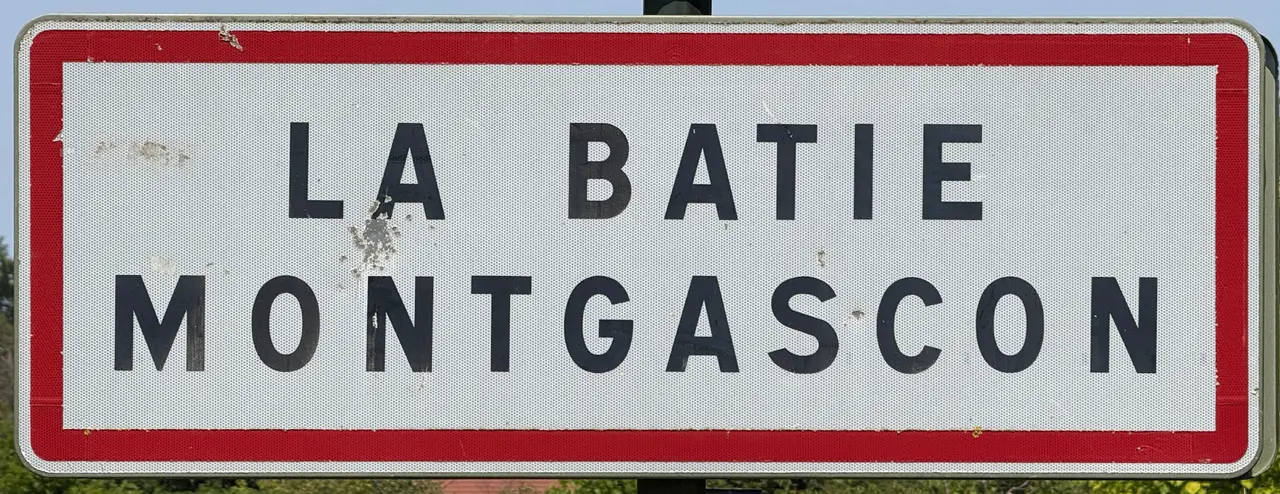 Panneau Entrée Bâtie Montgascon Route Tapon - La Bâtie-Montgascon (FR38) - 2025-08-26 - 1