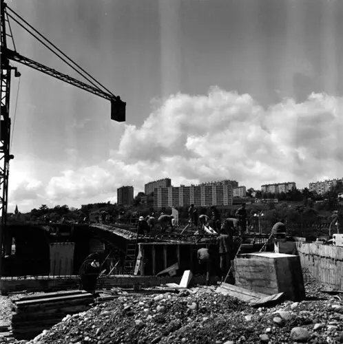 Chantier au Pont de la Mulatière
