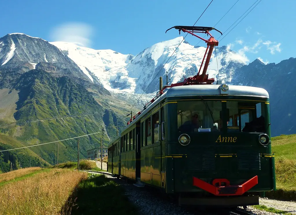 tramway du mont blanc, les houches, bellevue et mont blanc