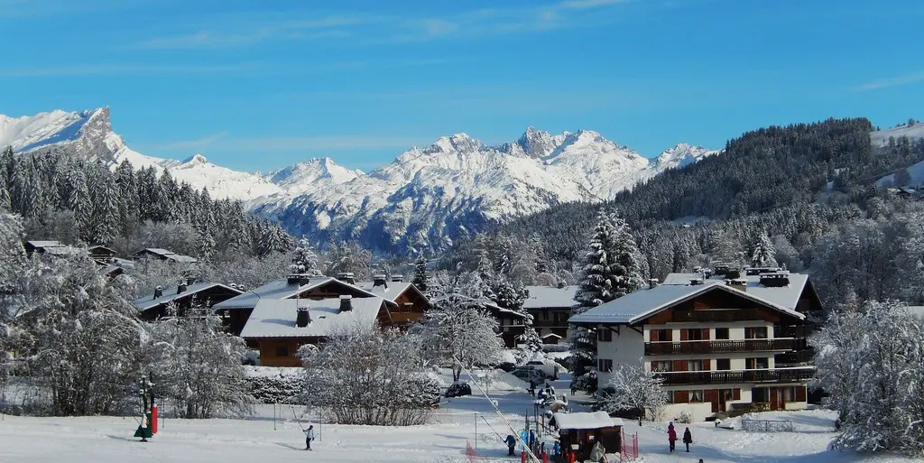 Panorama, Megève, Haute-Savoie, Rhône-Alpes, France.