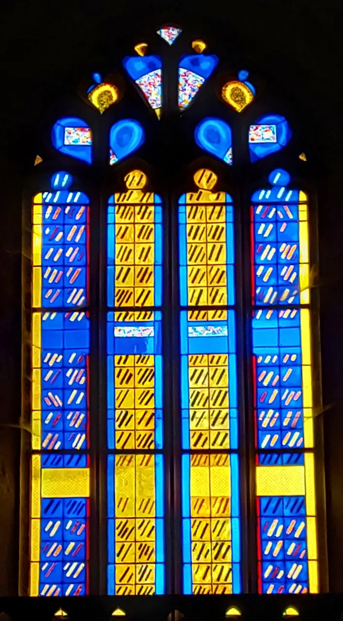 Morestel stained glass church France