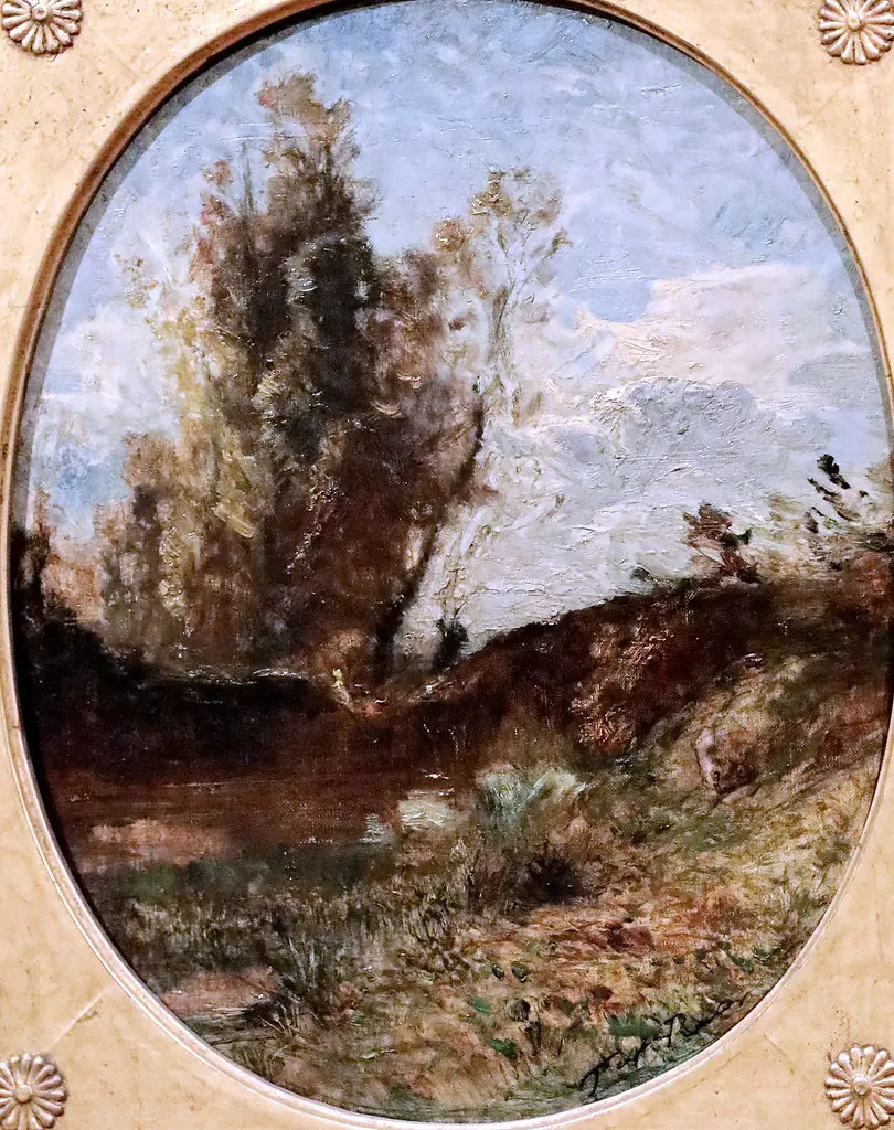 IMG_9255 François Auguste Ravier 1814-1895 Morestel Etang au bouquet d'arbres Pond with a bouquet of trees Brou Musée du Monastère Royal. Peintre proche de Corot et Daubigny Painter close to Corot and Daubigny