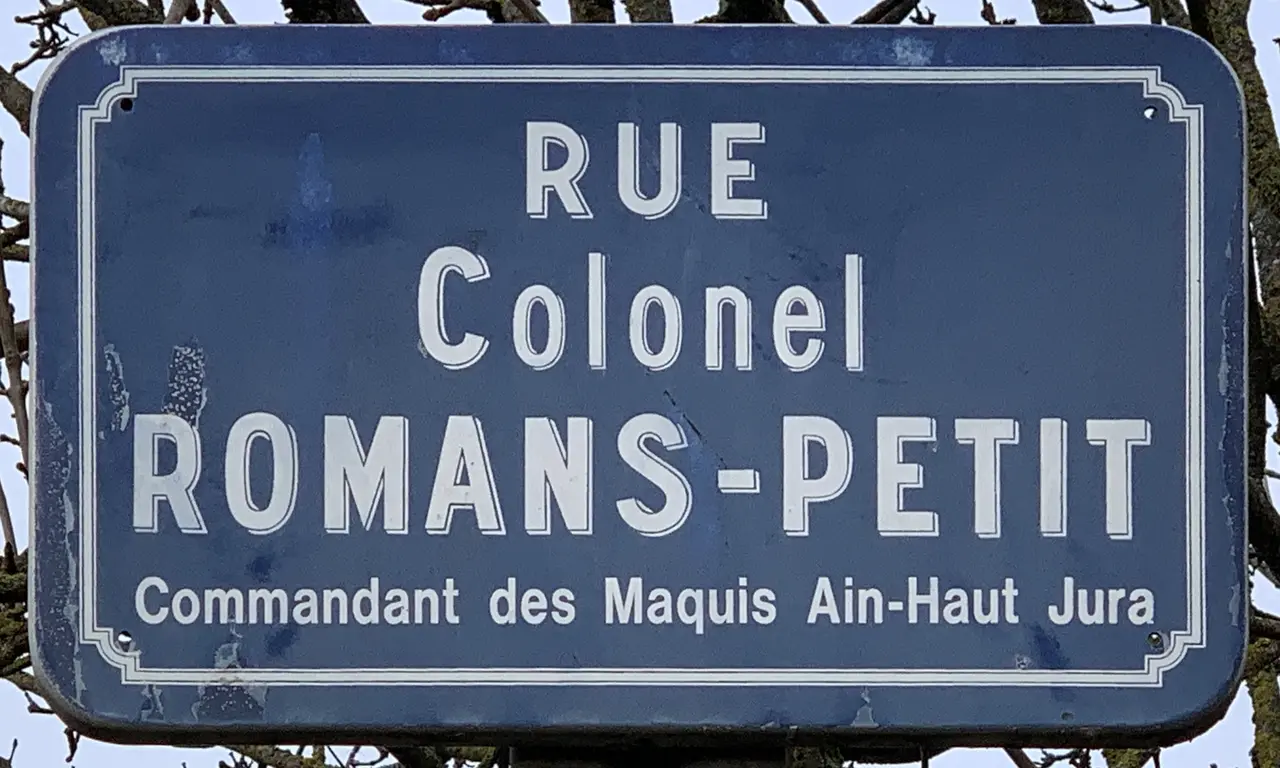 Plaque Rue Colonel Romans Petit - Saint-Laurent-sur-Saône (FR01) - 2020-12-05 - 1