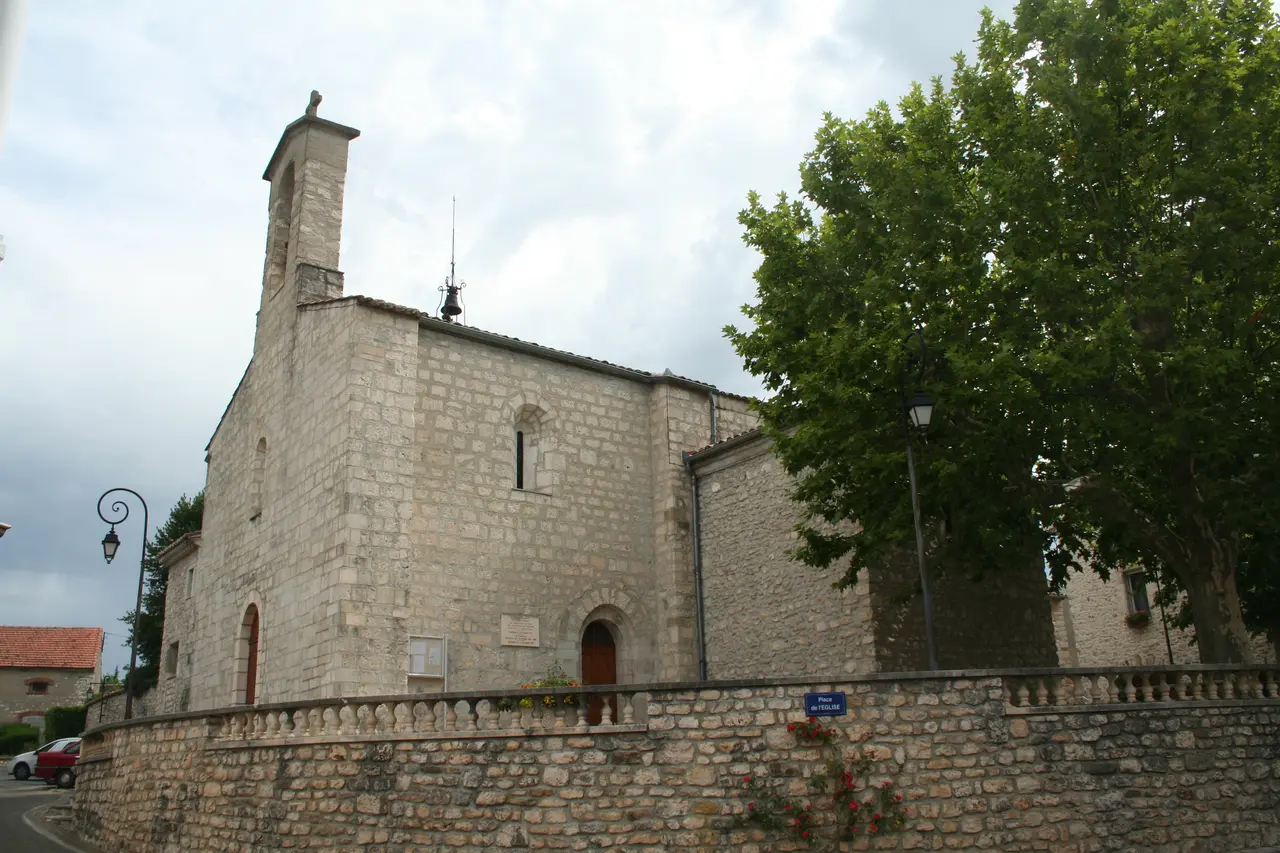 Saint-Privat-des-Vieux eglise vue générale
