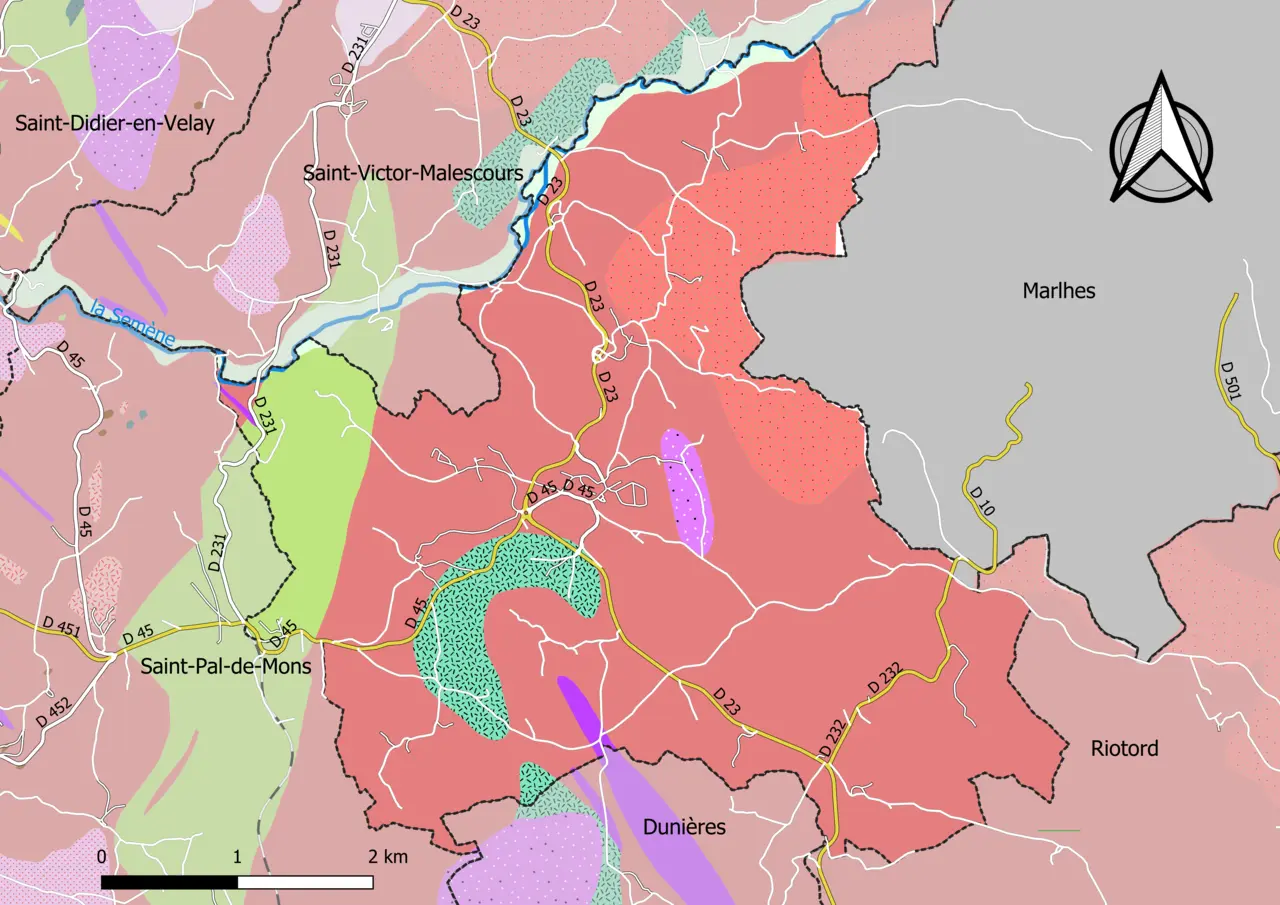43223-Saint-Romain-Lachalm-géologie