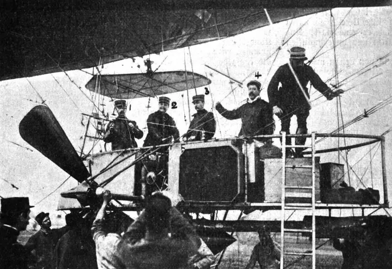 Das Luftschiff La République, 25. September 1909 in Trévol