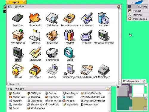 Haiku VIF icons alongside old BeOS icons