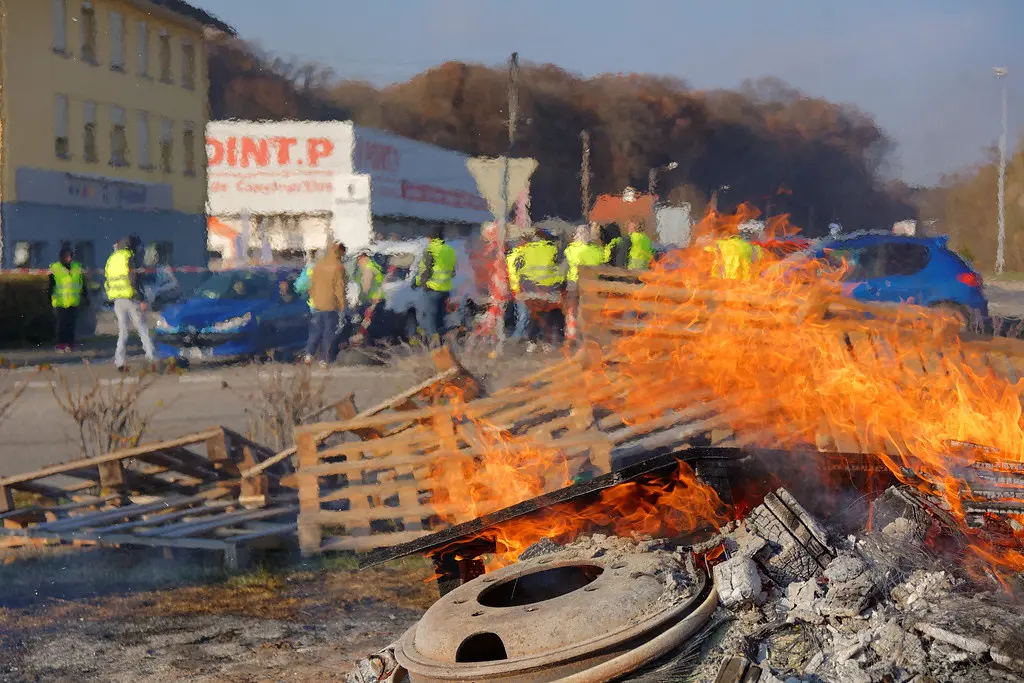 Mouvement des gilets jaunes, Andelnans, 18 Nov 2018