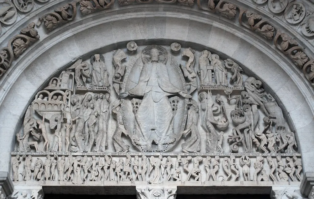Last Judgment Tympanum, Central Portal, West Facade, Cathédrale St-Lazare, Autun