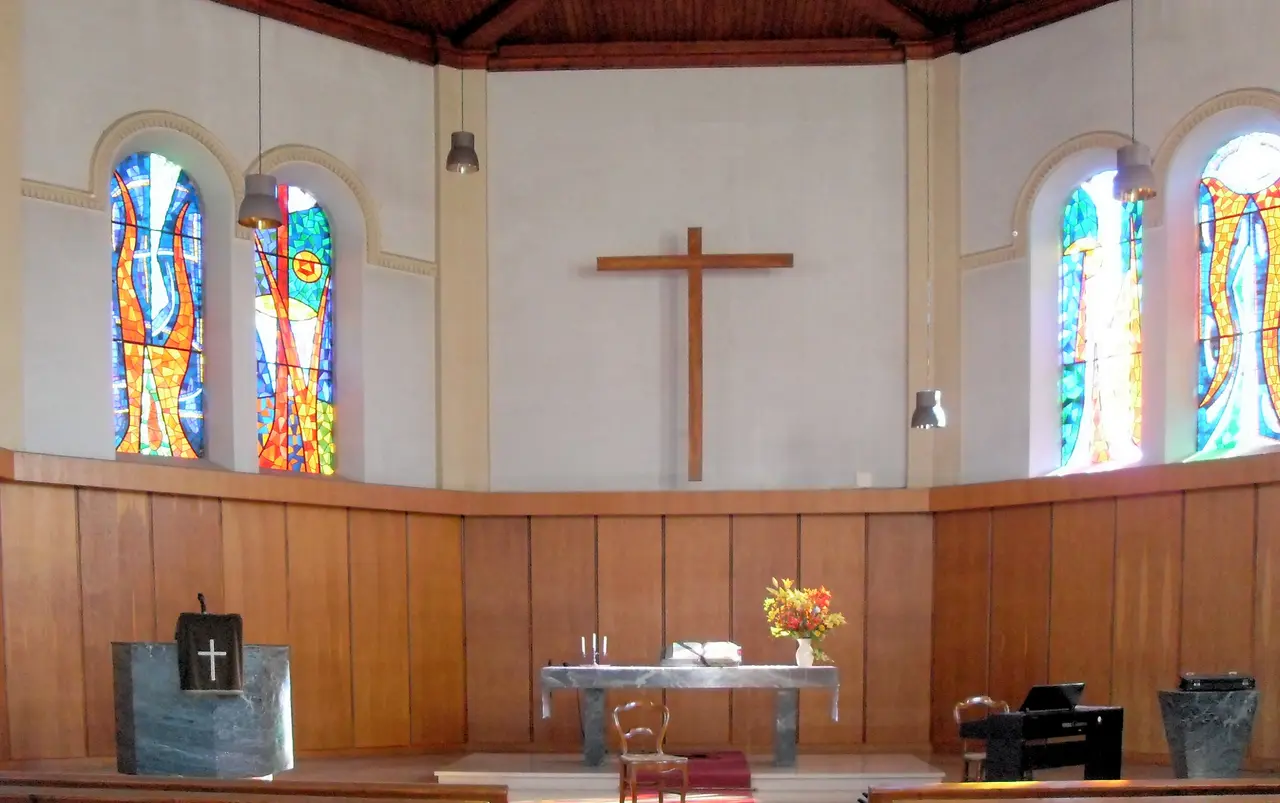 Dasle, Temple protestant à l'intérieur