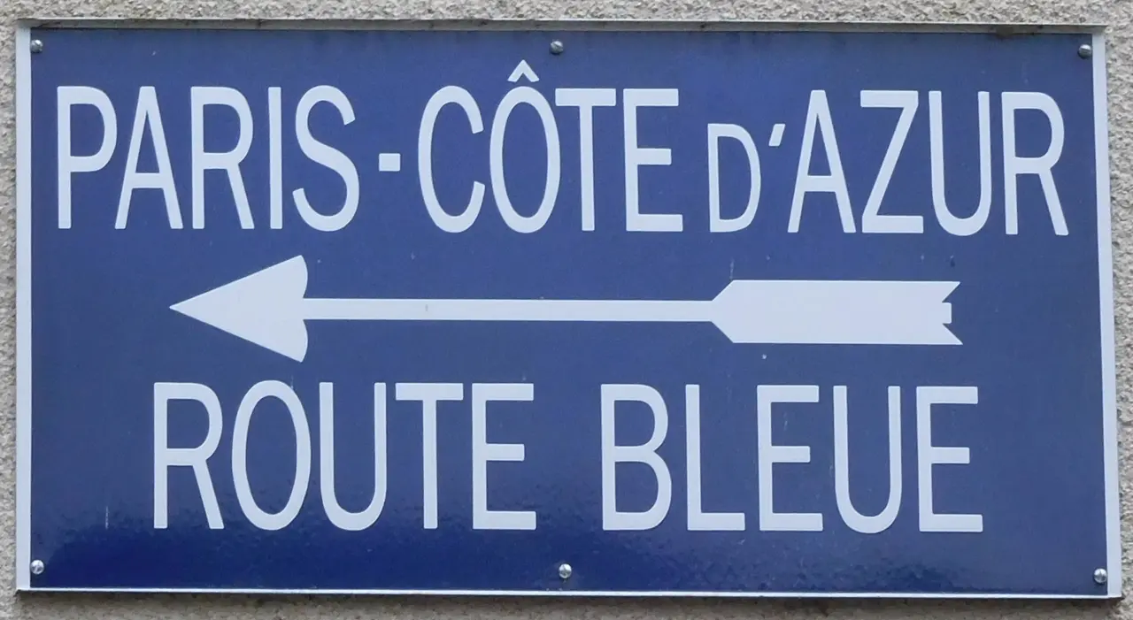 Panneau route Bleue, Neuvy-sur-Loire