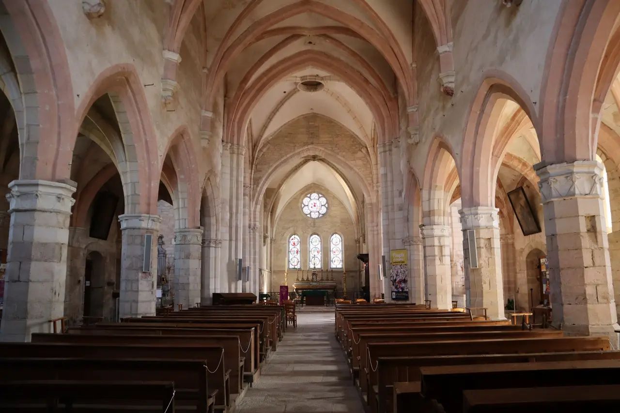 Rouvres-en-Plaine (21) Collégiale Saint-Jean-Baptiste - Intérieur - Nef - 02