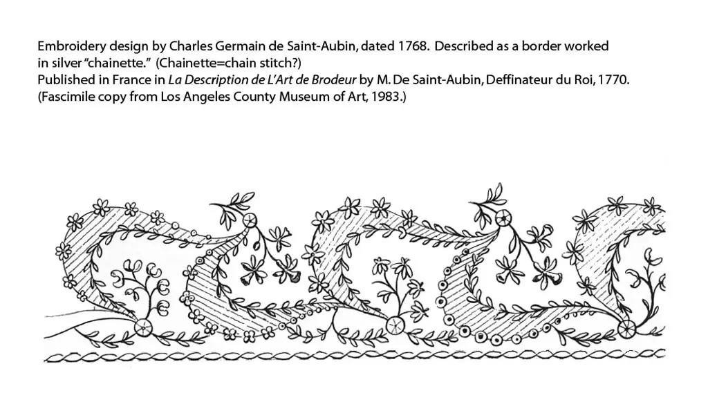 1768 embroidery border by Saint-Aubin