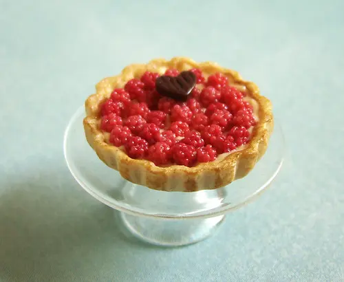 Miniature Food - Raspberry Fruit Tart