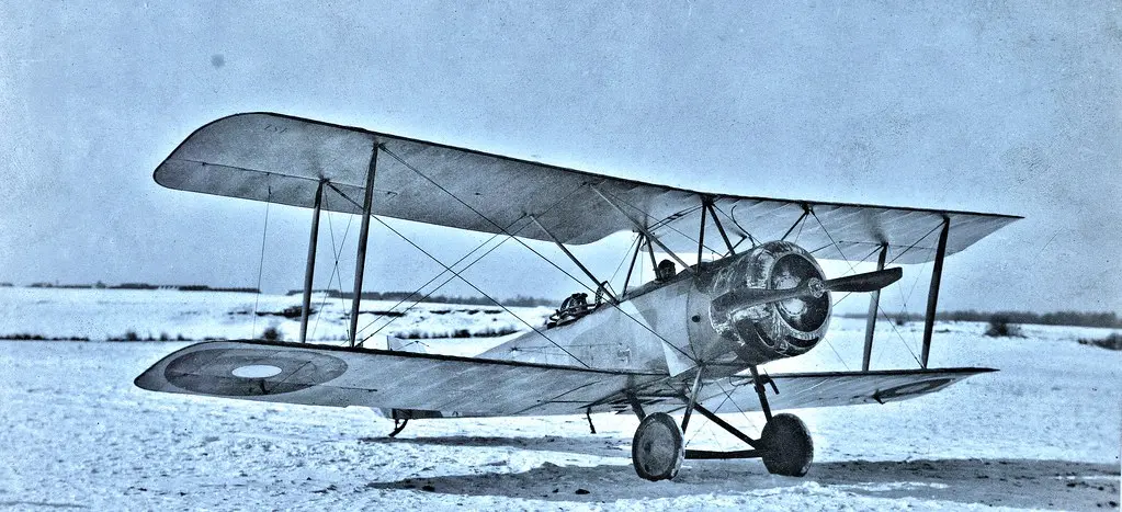 Sopwith equipped with camera mounted in bottom of plane, Le Valdahon, France 1-25-19 NARA111-SC-51520