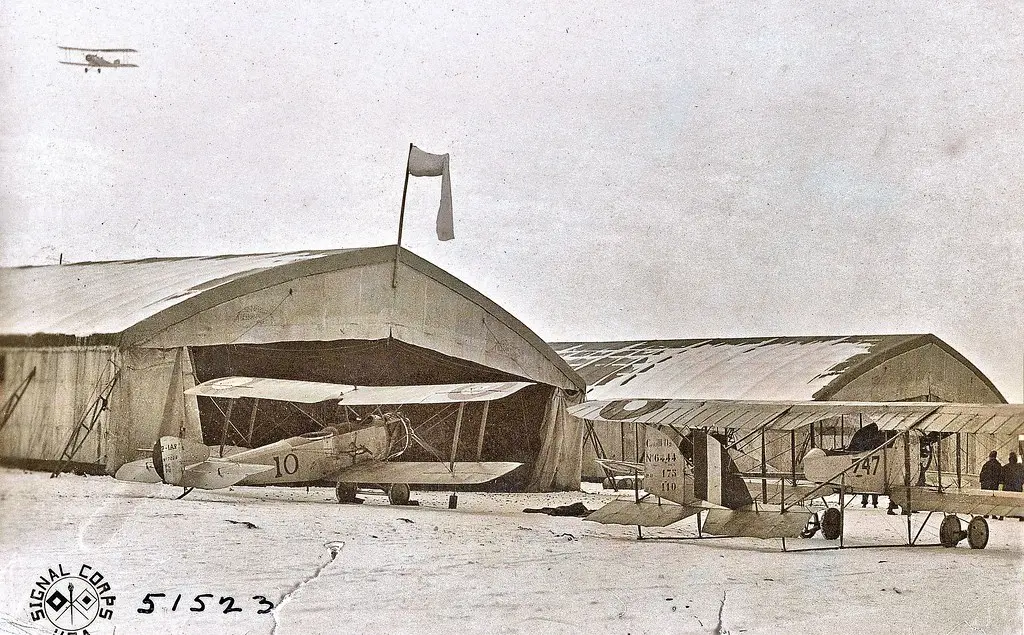 Sopwith and Caudron, 5th Aerial Artillery Observation School, Le Valdahon, France 2-1-19 NARA111-SC-51523