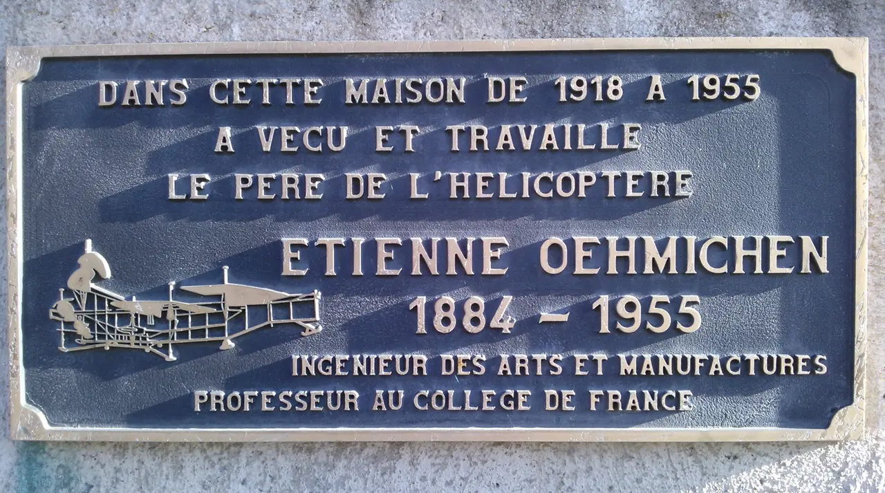 Plaque Etienne OEhmichen Valentigney