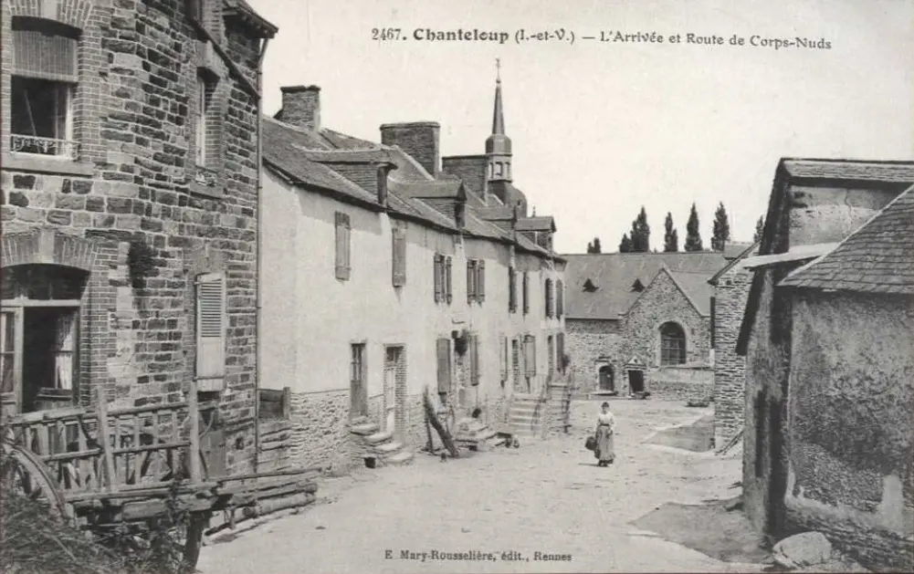 Chanteloup arrivée route de corps nuds