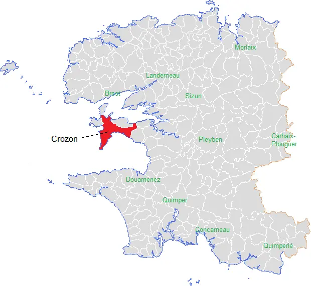 Localisation Crozon dept29