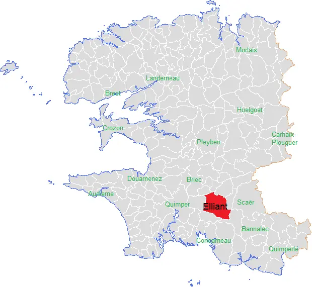 Localisation Elliant dept29