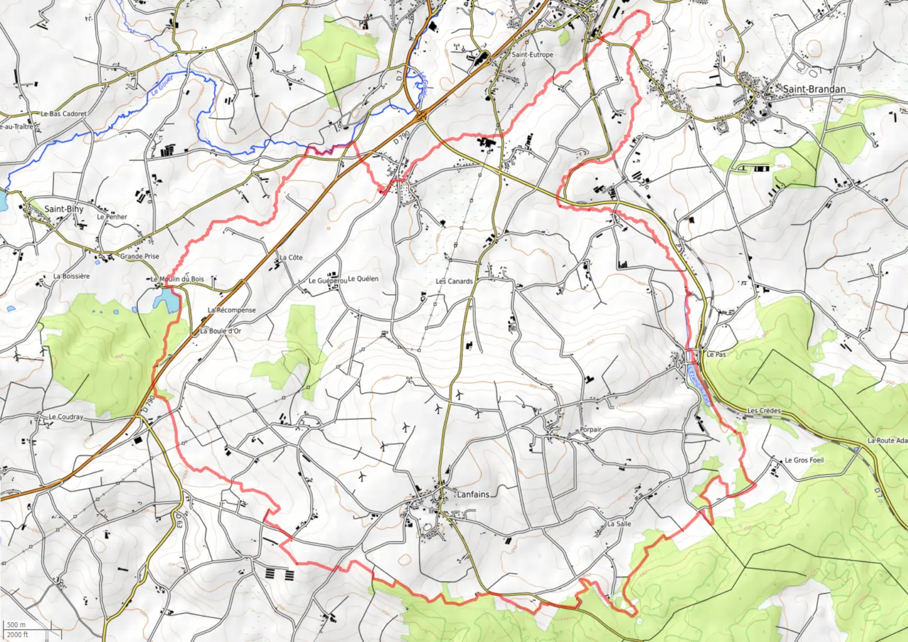 Lanfains opentopomap