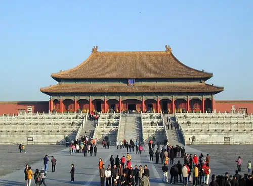 Le palais de l'Harmonie suprême dans la Cité interdite à Beijing (Chine)
