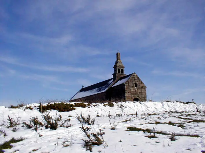 Pédernec. Menez-Bré. Neige
