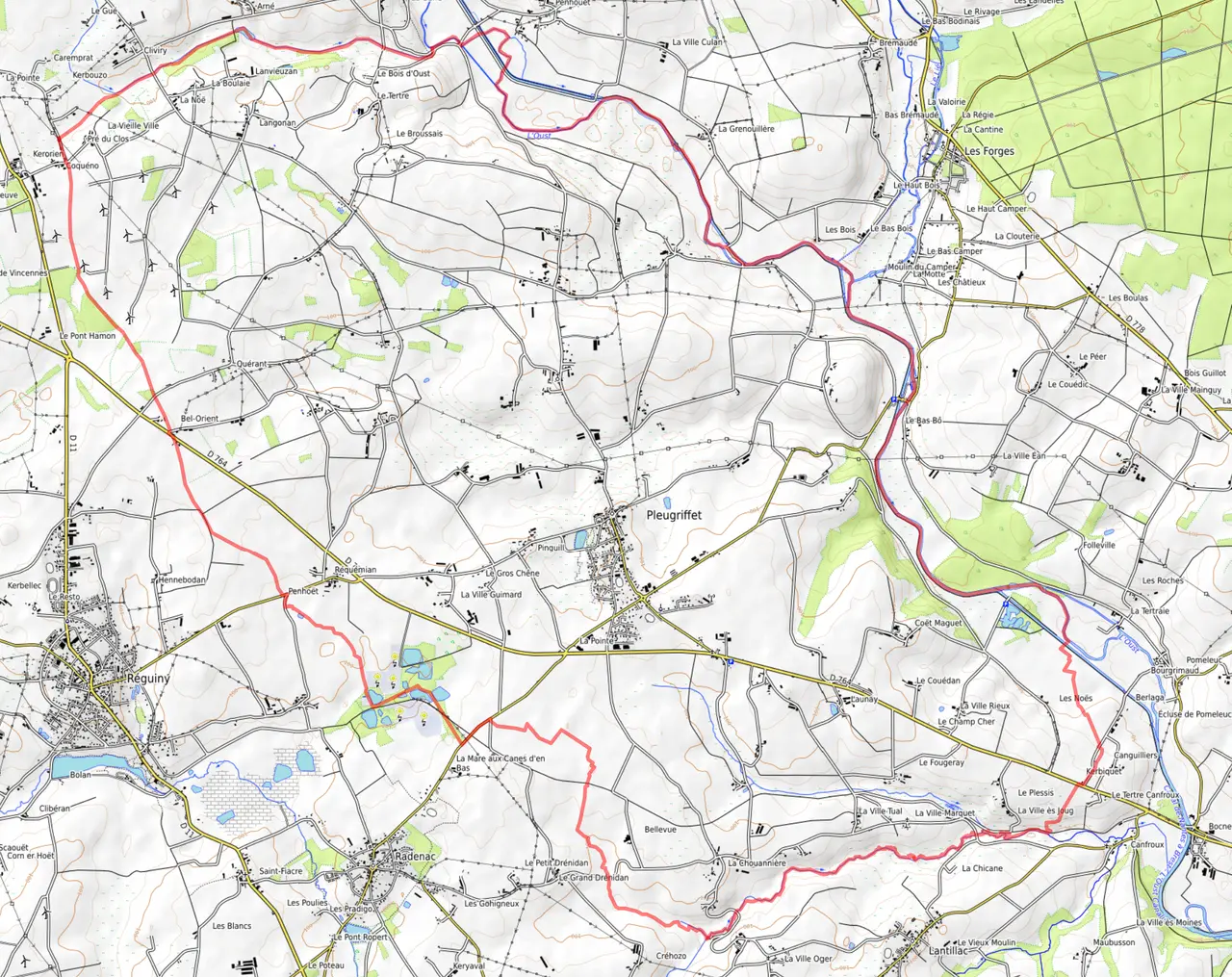 Pleugriffet opentopomap