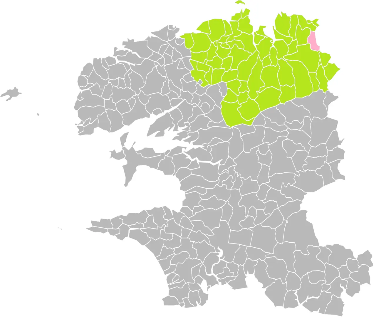 Plouégat-Guérand (Finistère) dans son Arrondissement