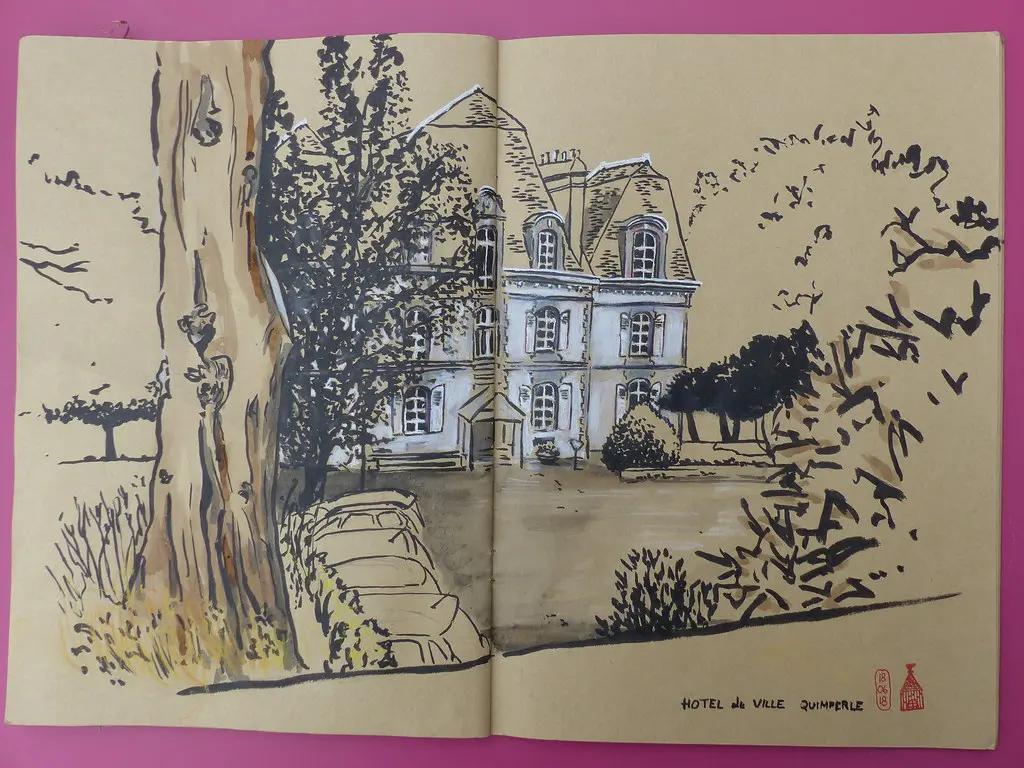 Arrière de l'Hôtel de ville de Quimperlé le 18 juin 2018