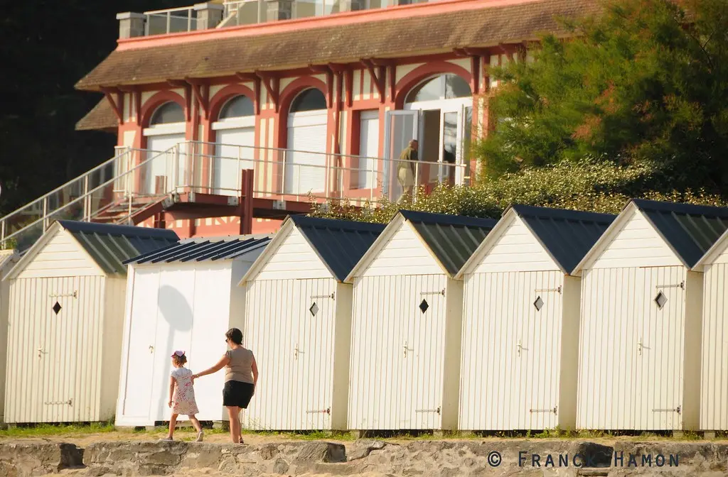 Cabines de plage de Saint-Cast le Guildo, Bretagne