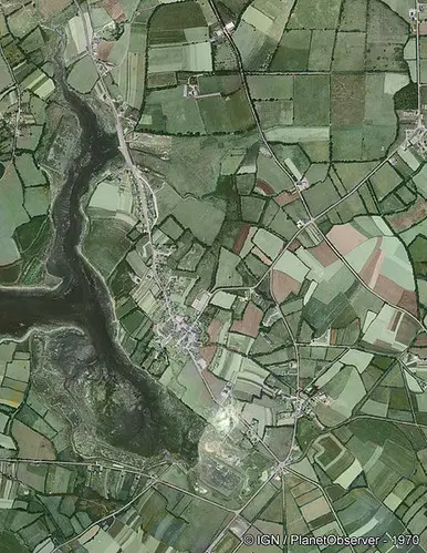 Séné en 1970, France - Aerial view - IGN/PlanetObserver