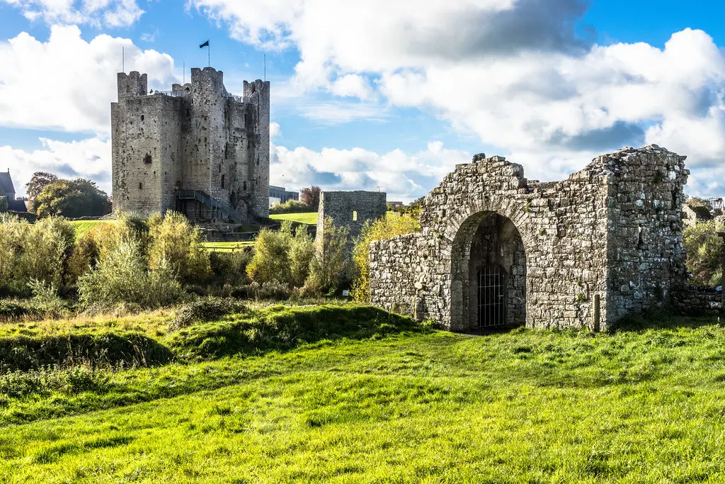 Trim Castle Is A Large Norman Castle On The South Bank Of The River Boyne In Trim, County Meath, Ireland.