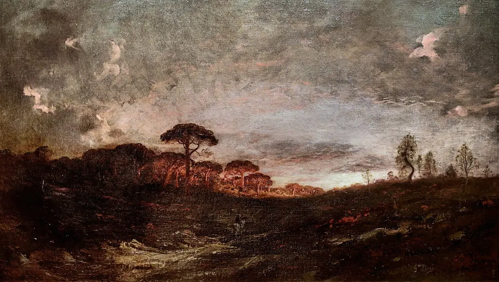 IMG_9265B Gustave Doré. 1832-1883. Paris. Paysage avec un cavalier. Landscape with a rider.1875. Brou Musée du Monastère Royal.