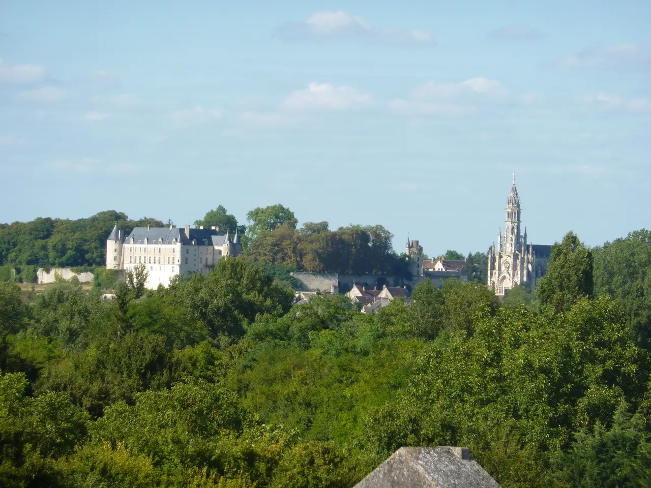 Vue de Châteauneuf-sur-Cher depuis Venesmes