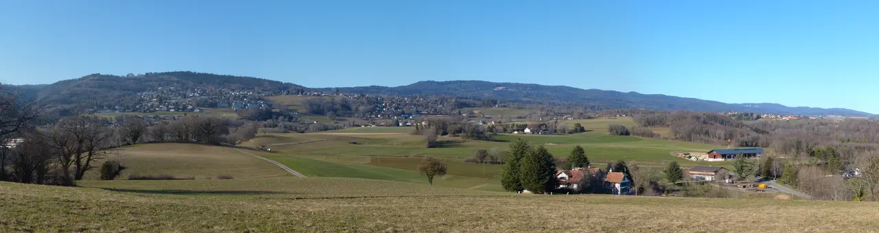 Arzier-Le Muids vu du Bochet en février 2021